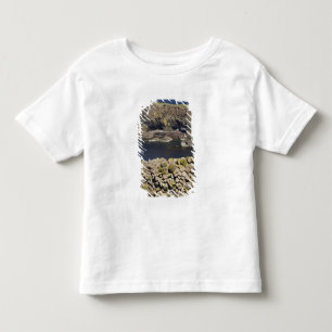 Camiseta Infantil Basalto poligonal, Staffa, da ilha de Mull,