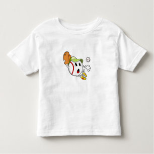 Camiseta Infantil Baseball com luva de beisebol e Boné