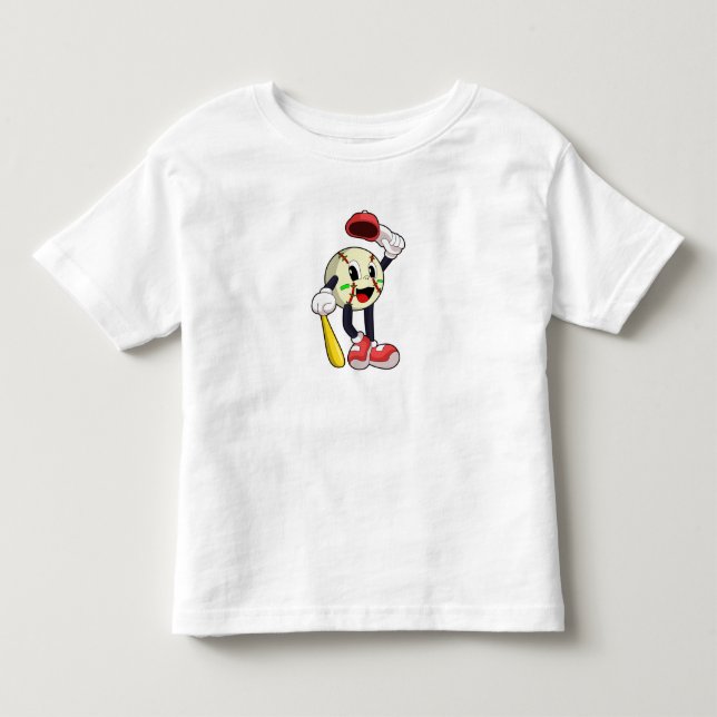 Camiseta Infantil Basebol com taco de beisebol (Frente)