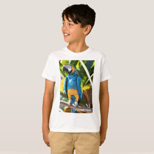 Camiseta Infantil Básica Arara Azul