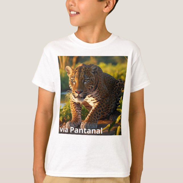 Camiseta Infantil Básica Onça Pintada (Frente)