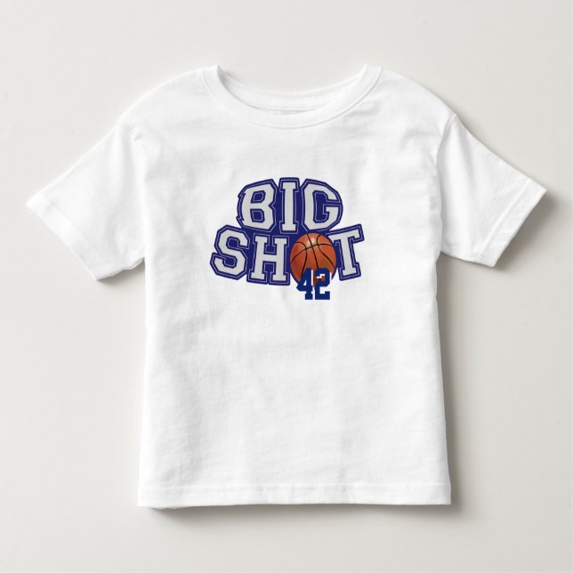Camiseta Infantil Basquetebol do peixe graúdo (Frente)