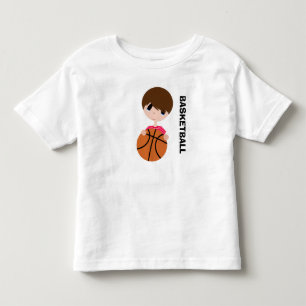 Camiseta Infantil BASQUETEBOL! T-shirt fino do jérsei da criança
