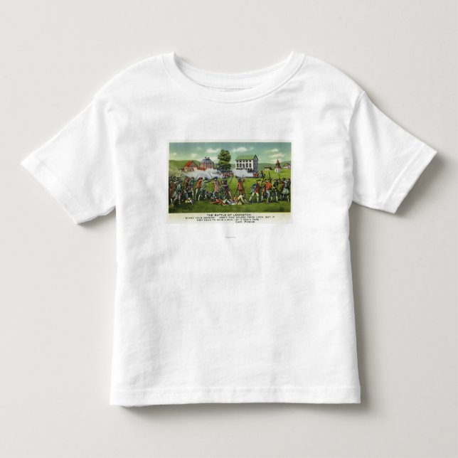 Camiseta Infantil Batalha da cena de Lexington (Frente)
