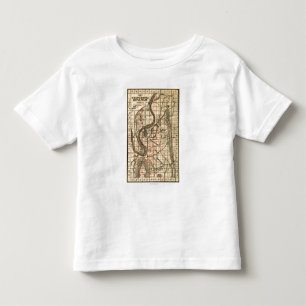 Camiseta Infantil Batalha de Chickamauga - mapa panorâmico 3 da