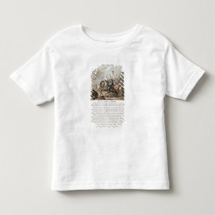 Camiseta Infantil Batalha de Fontenoy, 1745, gravado por Louis Le