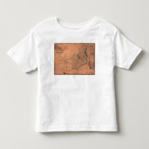Camiseta Infantil Batalha de Shiloh - mapa panorâmico 5 da guerra