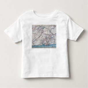 Camiseta Infantil Batalha de Shiloh - mapa panorâmico da guerra