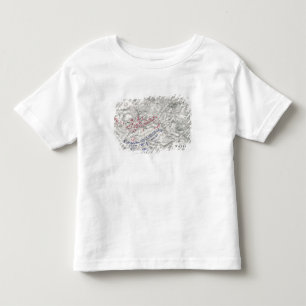 Camiseta Infantil Batalha de Waterloo, o 18 de junho de 1815, folha