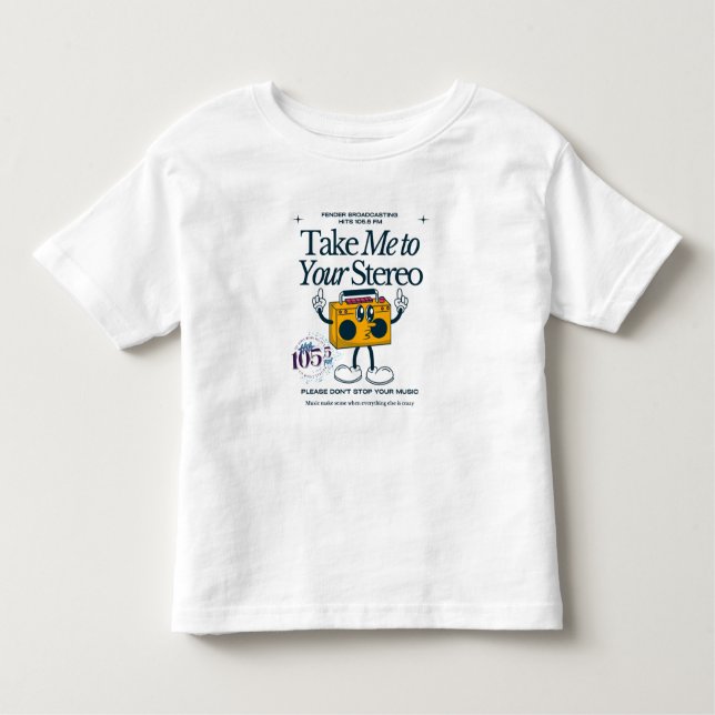 Camiseta Infantil Batida 105,5 no topo da criança (Frente)