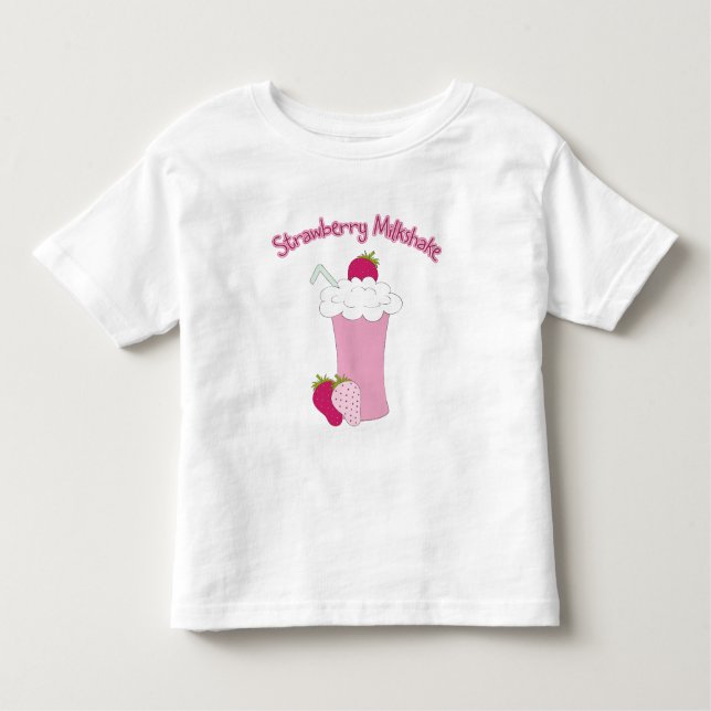 Camiseta Infantil Batido da morango (Frente)