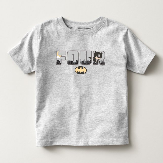 Camiseta Infantil Batman | Quarto aniversário (Frente)