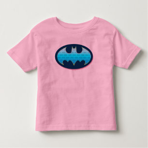 Camiseta Infantil Batman Símbolo rosa e azul