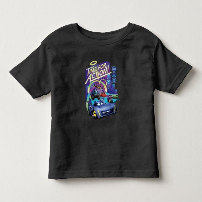 Camiseta Infantil BatWheels™ - Hora de Ação (Frente)
