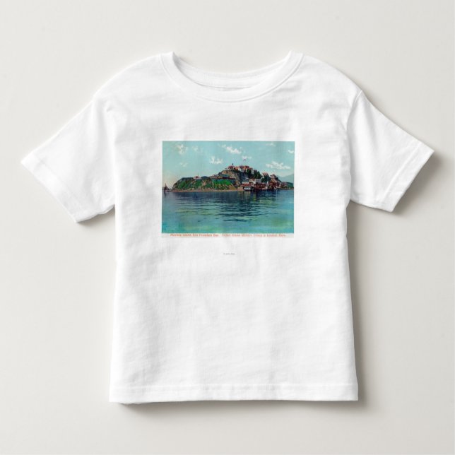 Camiseta Infantil Bayview da ilha e da prisão de Alcatraz (Frente)