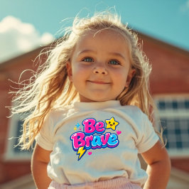 Camiseta Infantil Be Brave Y2K Cute Kids Graphic Tee
