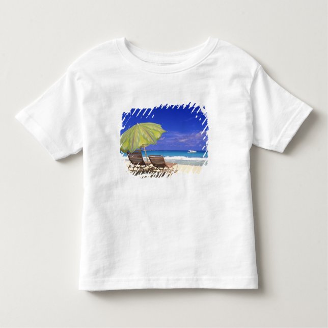Camiseta Infantil Beach Umbrella, Abaco, Bahamas (Frente)