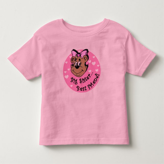 Camiseta Infantil Bear Big Sister Melhor Amigo (Frente)