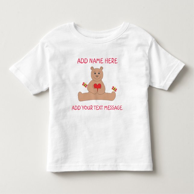 Camiseta Infantil Bear Namorados Toddler T-shirt (Frente)