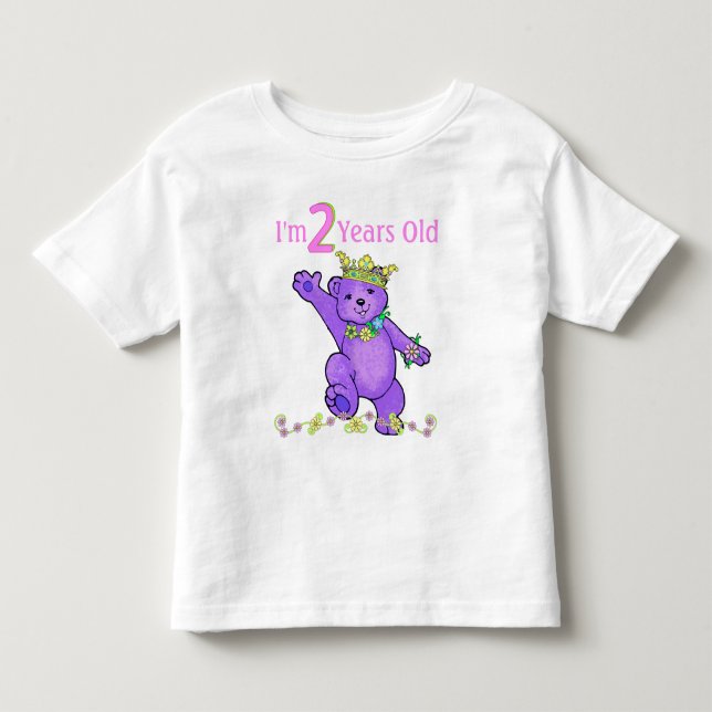Camiseta Infantil Bear princesa de 2 anos (Frente)