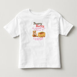 Camiseta Infantil Beary Berry Sweet Cub e Morangos Aniversário