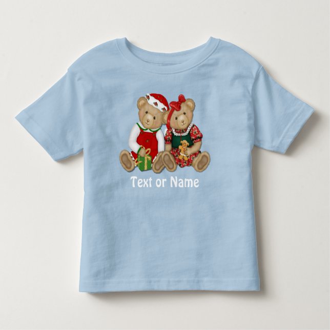 Camiseta Infantil Beary Felry Christmas Pair (Frente)