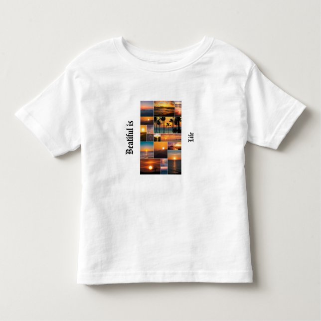 Camiseta Infantil "Beatiful is life" (Frente)