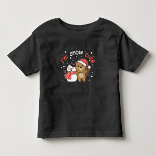 Camiseta Infantil Beaver, sou Snow Cute Snowman Snowman Pun