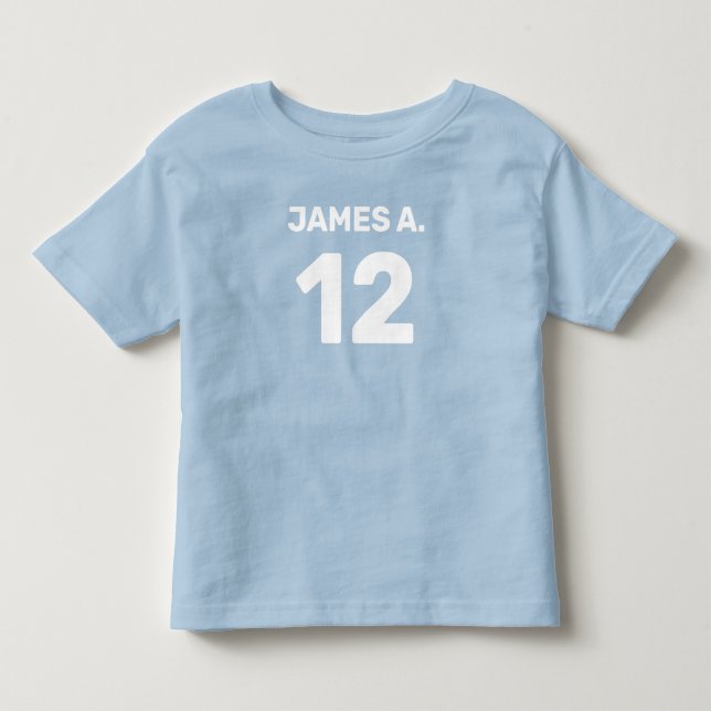 Camiseta Infantil Bebê azul personalizável (design frente e verso) i (Frente)