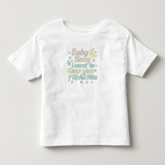 Camiseta Infantil Bebê Bebê Mantém-te Acordado Toda a Noite Citação