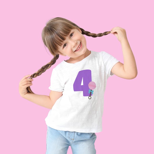 Camiseta Infantil Bebê Boneca Personalizada Idade Festa de Aniversár (Personalized Age Baby Doll Birthday Party Tshirt)