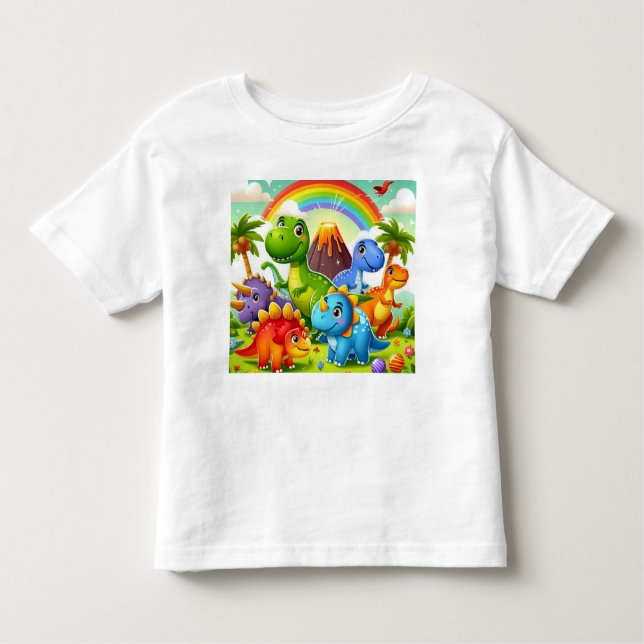 Camiseta Infantil Bebê de Cartoon Animal Adorável - Diversão e Repro (Frente)