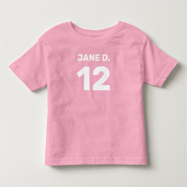 Camiseta Infantil Bebé de rosa personalizável (design frente e verso (Frente)