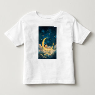 Camiseta Infantil Bebê dormindo na lua