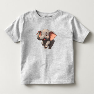 Camiseta Infantil Bebê Elefante Desenho Adorável
