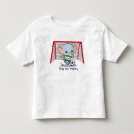 Camiseta Infantil Bebê Elefante Fofo Jogando Futebol