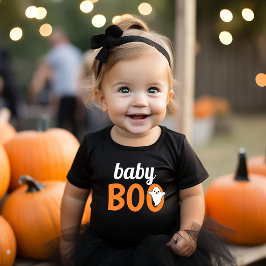 Camiseta Infantil Bebê Família Boo Correspondente Halloween Black Or