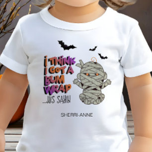Camiseta Infantil Bebê ID683 alaranjado da mamã do envoltório do