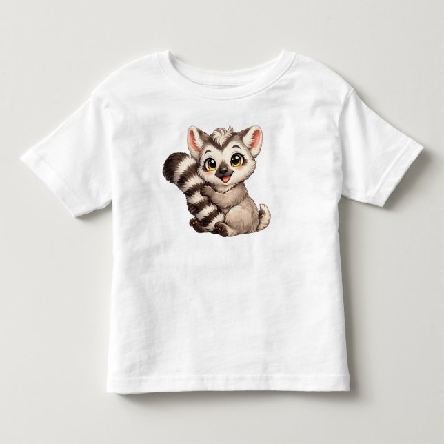 Camiseta Infantil Bebê Lêmure Adorável (Frente)