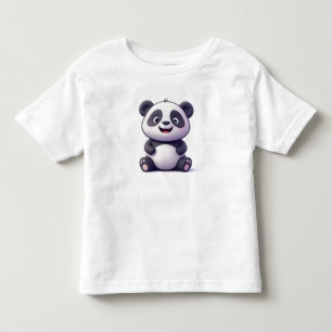 Camiseta Infantil Bebê Panda de Desenho Animado Fofo