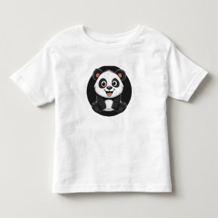 Camiseta Infantil Bebê Panda de Desenho Animado Fofo