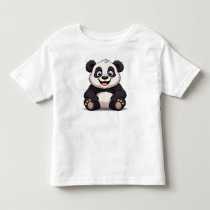 Camiseta Infantil Bebê Panda de Desenho Animado Fofo