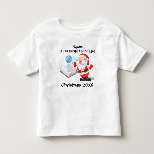 Camiseta Infantil Bebê personalizado ou Natal para Toddler (Frente)