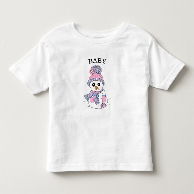 Camiseta Infantil Bebê Snowman - Feliz Natal (Frente)