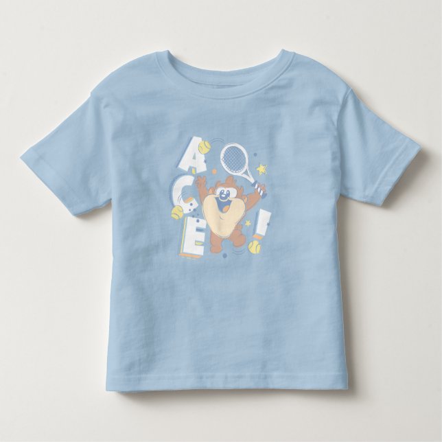 Camiseta Infantil Bebê TAZ™ Tênis Ace! (Frente)