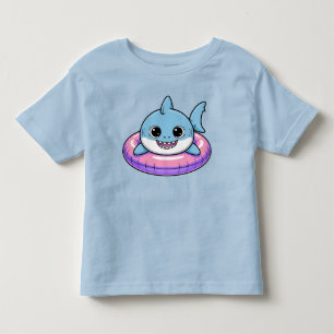 Camiseta Infantil Bebê Tubarão Fofo Com Flutuador