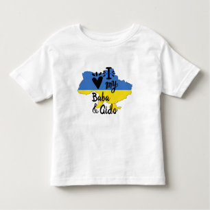 Camiseta Infantil Bebê Ucraniano Eu Amo Meu Vestuário De Gido Baba