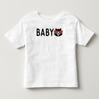 Camiseta Infantil Bebê Urso com óculos escuros Toddler Baby T-Shirt