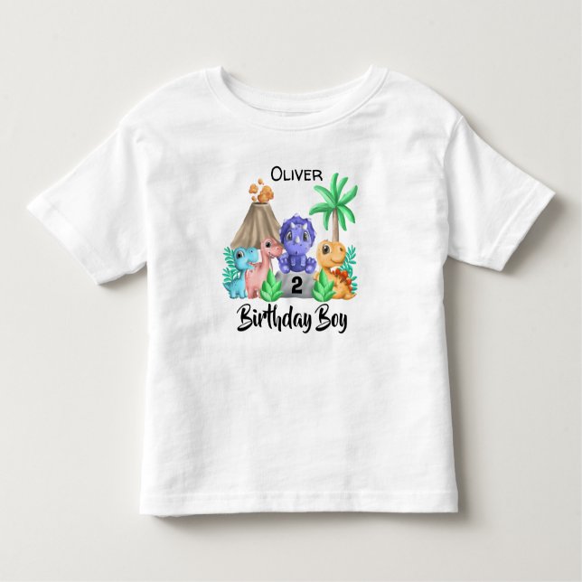 Camiseta Infantil Bebês Adoráveis Dinossauros Aniversário T-shirt To (Frente)