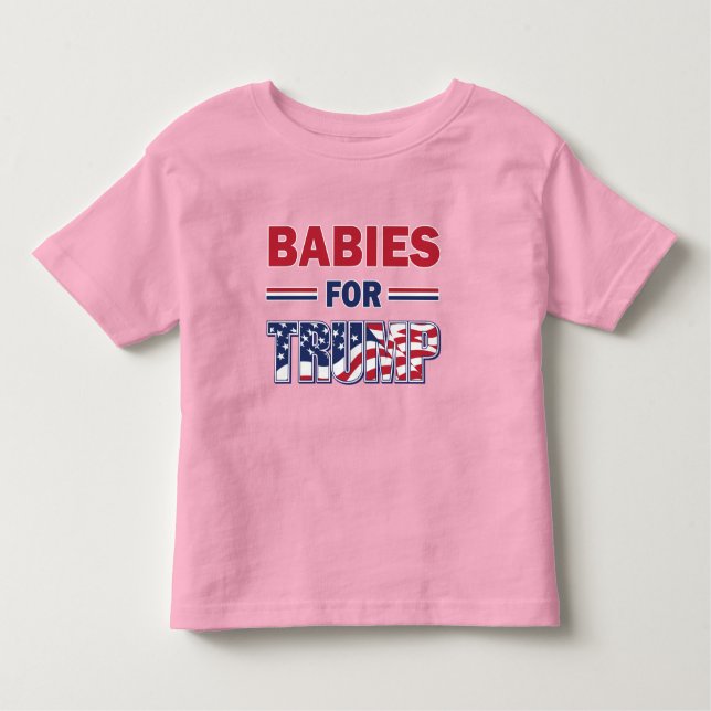 Camiseta Infantil Bebês para Trump (Frente)
